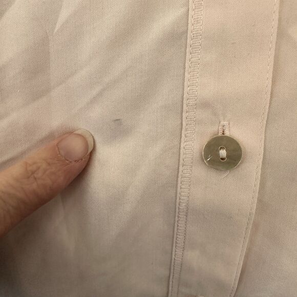 Chicos Top Women 3 XL Pink Secret Silk Branded Utility Long Sleeve NEW - Picture 6 of 6